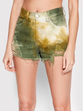 PINKO Pinko Džínsové šortky Gina 1J10XR Y84G Zelená Regular Fit