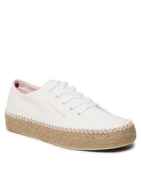 Tommy Hilfiger Tommy Hilfiger Espadrilky Rope Vulc Sneaker Corporate FW0FW07241 Écru