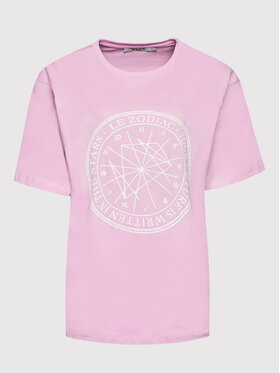 NA-KD NA-KD T-Shirt Zodiac 1100-005618-0048-003 Růžová Relaxed Fit
