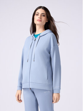 Oltre Oltre Bluza G913J003951N024 Turkusowy Regular Fit