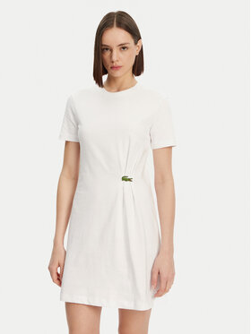 Lacoste Lacoste Každodenné šaty EF0583 Biela Regular Fit