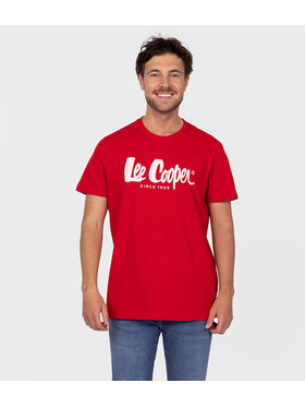 Lee Cooper Lee Cooper T-Shirt HERO7 Czerwony Regular Fit