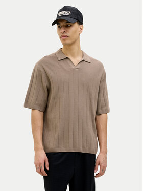 Jack & Jones Jack & Jones Тениска с яка и копчета Varenna 12272578 Бежов Relaxed Fit