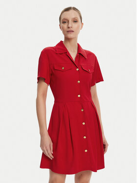Tommy Hilfiger Tommy Hilfiger Hemdkleid WW0WW45819 Rot Regular Fit
