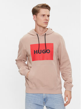 HUGO Hugo Majica dugih rukava Duratschi223 50473168 Bež Regular Fit