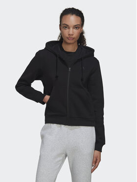 adidas adidas Džemperis ar kapuci ALL SZN Fleece Full-Zip Hoodie HC8848 Melns Regular Fit