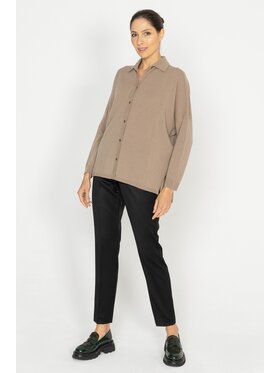 Deni Cler Milano Deni Cler Milano Spodnie materiałowe W-DC-5274-D5-H3-90-1 Czarny Slim Leg