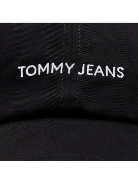 Tommy Jeans Kapa S šiltom Linear Logo AW0AW15845 Črna