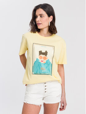 Cross Jeans Cross Jeans T-Shirt 55919-011 Żółty