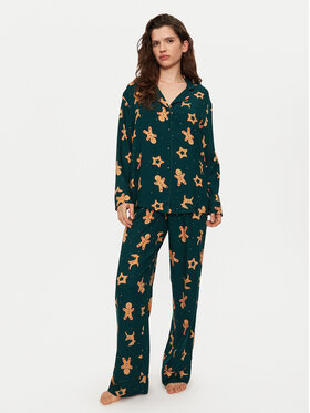 Hunkemöller Hunkemöller Pidžama 300547 Zaļš Relaxed Fit