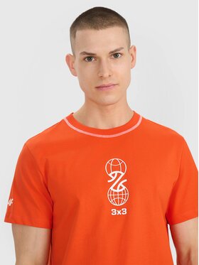 4F 4F T-Shirt 4FRSS25TTSHM3092-70S Pomarańczowy Regular Fit