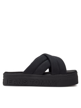 Tommy Jeans Tommy Jeans Ciabatte Tjw Lettering Flatform Sandal EN0EN02465 Nero