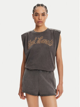 Just Cavalli Just Cavalli T-Shirt 78PAHE10 Szary Loose Fit