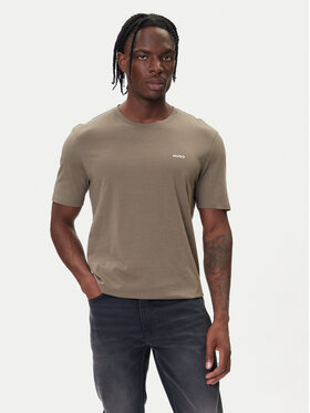 HUGO HUGO Тишърт Dero222 50466158 Бежов Regular Fit