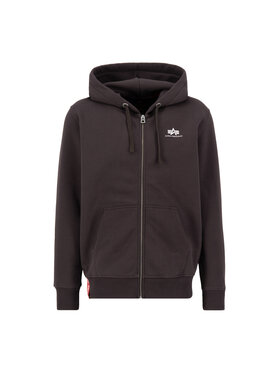 Alpha Industries Alpha Industries Bluza Basic Small Logo Zip Hoodie Brązowy Regular Fit