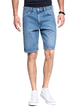 Wrangler Wrangler Szorty jeansowe DENIM SHORT Niebieski Regular Fit