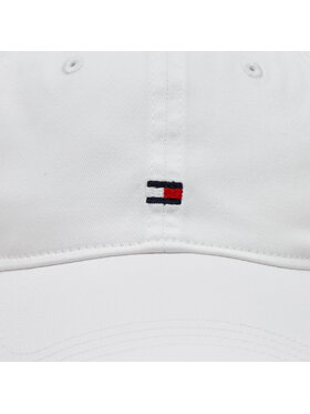 Tommy Hilfiger Kapa S šiltom Essential Flag Soft Cap AW0AW16050 Bela