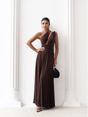 Aurora Aurora Sukienka wieczorowa Multiway Brązowy Feminine Fit