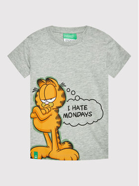 United Colors Of Benetton United Colors Of Benetton T-shirt Garfield 3096G103U Grigio Regular Fit