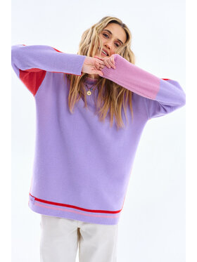 NAOKO NAOKO Sweter Soft Serenade Fioletowy Regular Fit