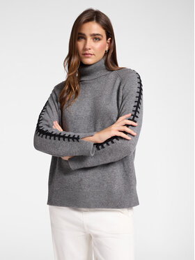 Elena Mirò Elena Mirò Sweter M468Z000601N013 Szary Regular Fit