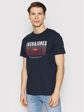 Jack&Jones Jack&Jones Tričko Cyber 12200225 Tmavomodrá Regular Fit