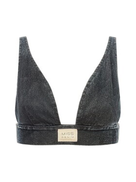 MissDenim MissDenim Top Denim Bra Šedá Basic Fit
