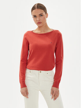 Tommy Hilfiger Tommy Hilfiger Sweter WW0WW40099 Czerwony Regular Fit