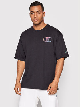 Champion Champion T-Shirt Tropical Rave 217270 Czarny Custom Fit