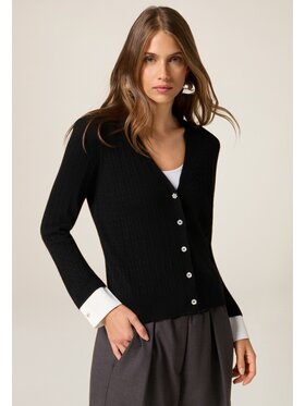 Oltre Oltre Cardigan M332J005072N033 Nero Slim Fit