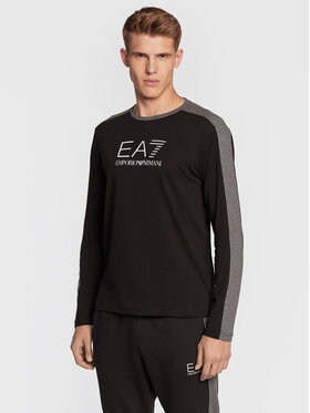 EA7 Emporio Armani EA7 Emporio Armani Longsleeve krekls 6LPT07 PJ02Z 1200 Melns Regular Fit