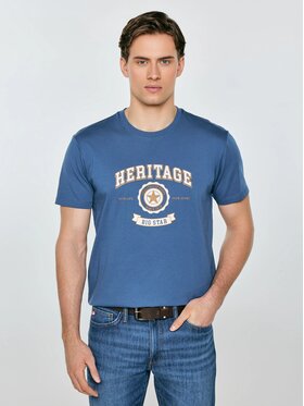 BIG STAR BIG STAR T-Shirt FEREN_402_150 Niebieski Basic Fit