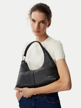 Calvin Klein Calvin Klein Borsetta Slouchy Leather Shoulder Bag LV04F3657G Nero