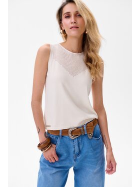 blue shadow blue shadow Bluzka Kimaja Écru Regular Fit