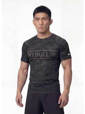 PITBULL PITBULL Koszulka techniczna HEX CAMO HILLTOP Czarny Regular Fit