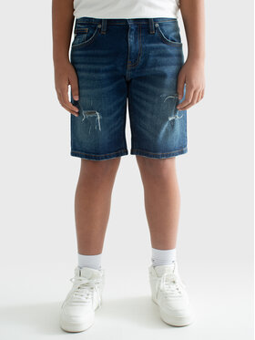 BIG STAR BIG STAR Szorty jeansowe MATT Granatowy Slim Fit