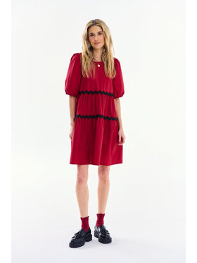 NAOKO NAOKO Sukienka codzienna Chili Pepper Czerwony Oversize