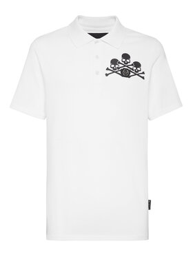 PHILIPP PLEIN PHILIPP PLEIN Polo 245 Biały Slim Fit