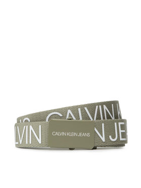 Calvin Klein Jeans Calvin Klein Jeans Pasek Dziecięcy Canvas Logo Belt IU0IU00125 Zielony