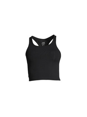 Casall Casall Top Crop Rib Racerback Czarny Cropped Fit