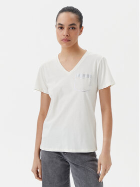 Liu Jo Beachwear Liu Jo Beachwear Tricou TA5172 JS923 Écru Regular Fit