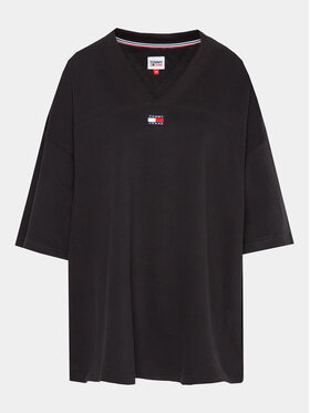 Tommy Jeans Curve Tommy Jeans Curve Тишърт DW0DW15713 Черен Oversize