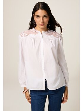 Oltre Oltre Blusa 5130R003040N011 Bianco Regular Fit