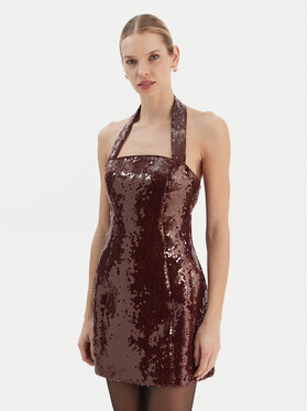 Bardot Bardot Koktel haljina Nevelle 59857DB2 Tamnocrvena Slim Fit