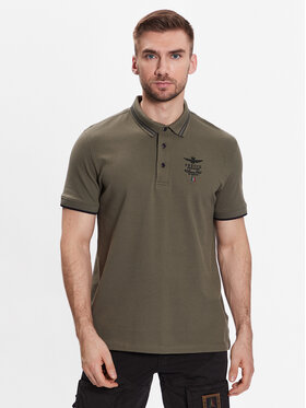 Aeronautica Militare Aeronautica Militare Polokošeľa 231PO1673P191 Zelená Slim Fit