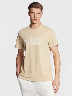 The North Face The North Face T-Shirt Woodcut Dome NF0A827H Beżowy Regular Fit