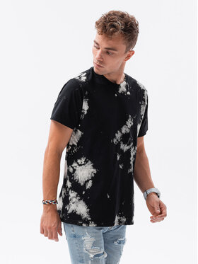 Ombre Ombre T-Shirt S1626 Czarny Regular Fit