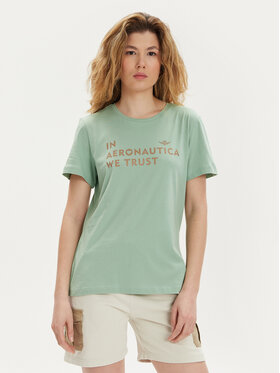 Aeronautica Militare Aeronautica Militare T-särk 241TS2233DJ510 Roheline Regular Fit