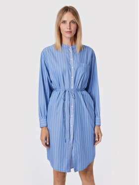Tommy Hilfiger Tommy Hilfiger Košilové šaty Co Modal WW0WW33232 Modrá Relaxed Fit