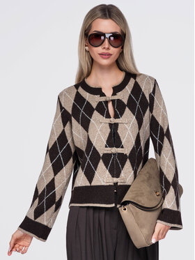 Ombre Ombre Svetr OW-SW-E0035 Hnědá Regular Fit